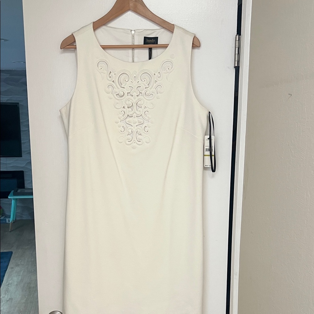 Laundry By Shelli Segal Cream Mini Dress
